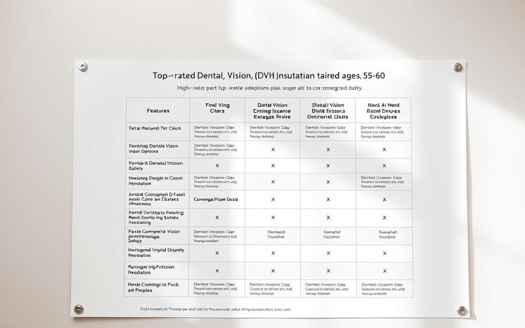 Senior Citizen couple (man and woman) looking at top-rated Dental, Vision, and Hearing (DVH) insurance plans online in comfort of warm, well lit home.